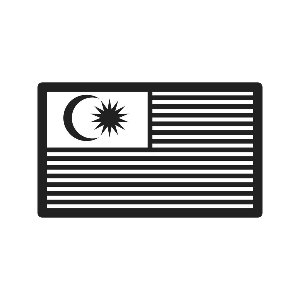 icône de la ligne malaisie vecteur