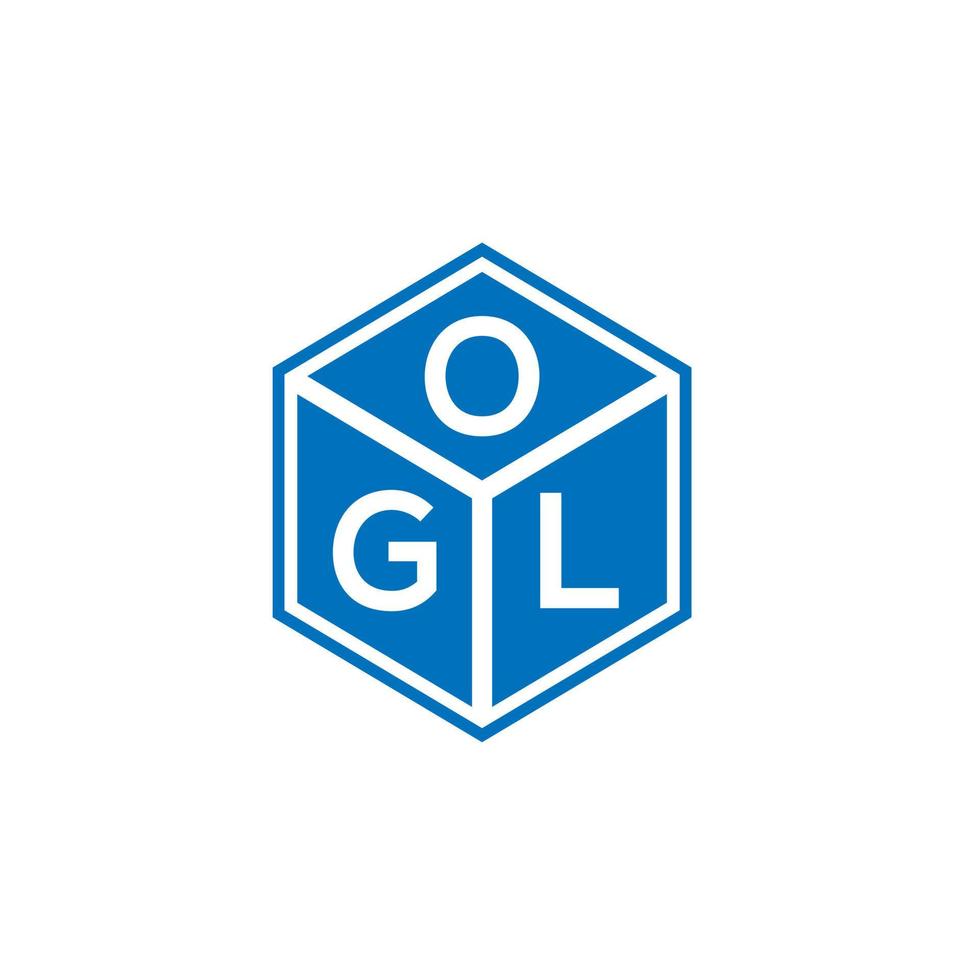 création de logo de lettre ogl sur fond noir. concept de logo de lettre initiales créatives ogl. conception de lettre ogl. vecteur