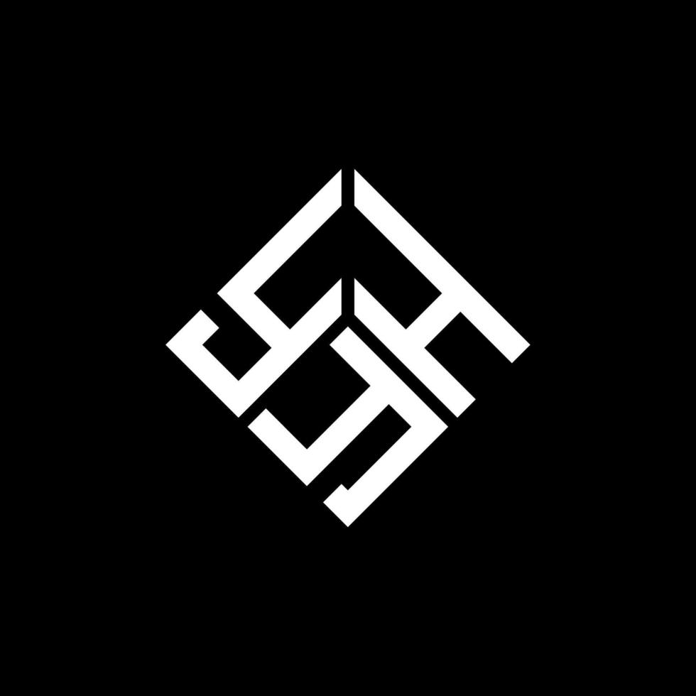 création de logo de lettre yhy sur fond noir. yhy concept de logo de lettre initiales créatives. yhy conception de lettre. vecteur