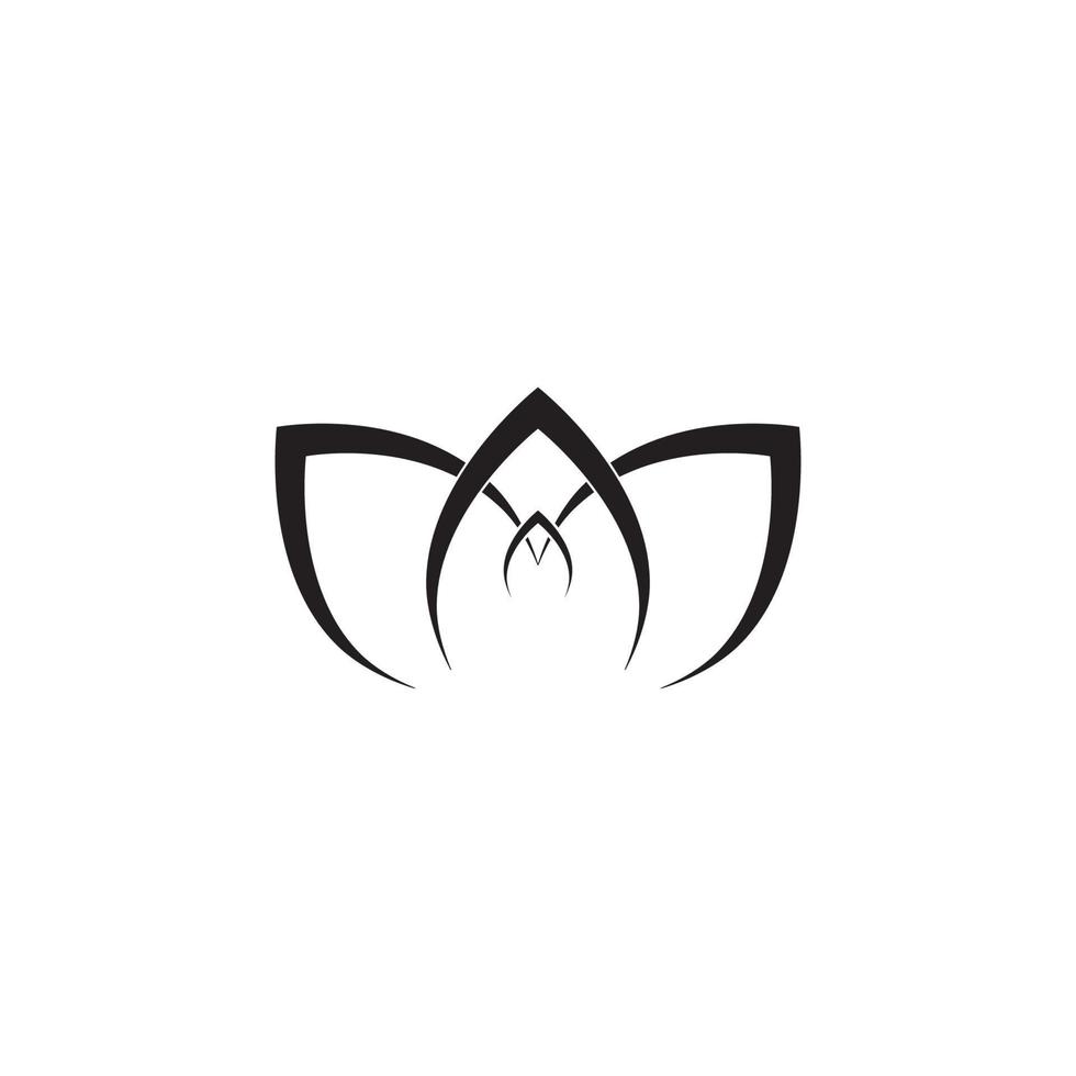 modèle de logo de lotus de beauté vecteur