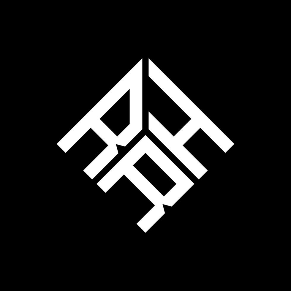 création de logo de lettre rhr sur fond noir. concept de logo de lettre initiales créatives rhr. conception de lettre rhr. vecteur