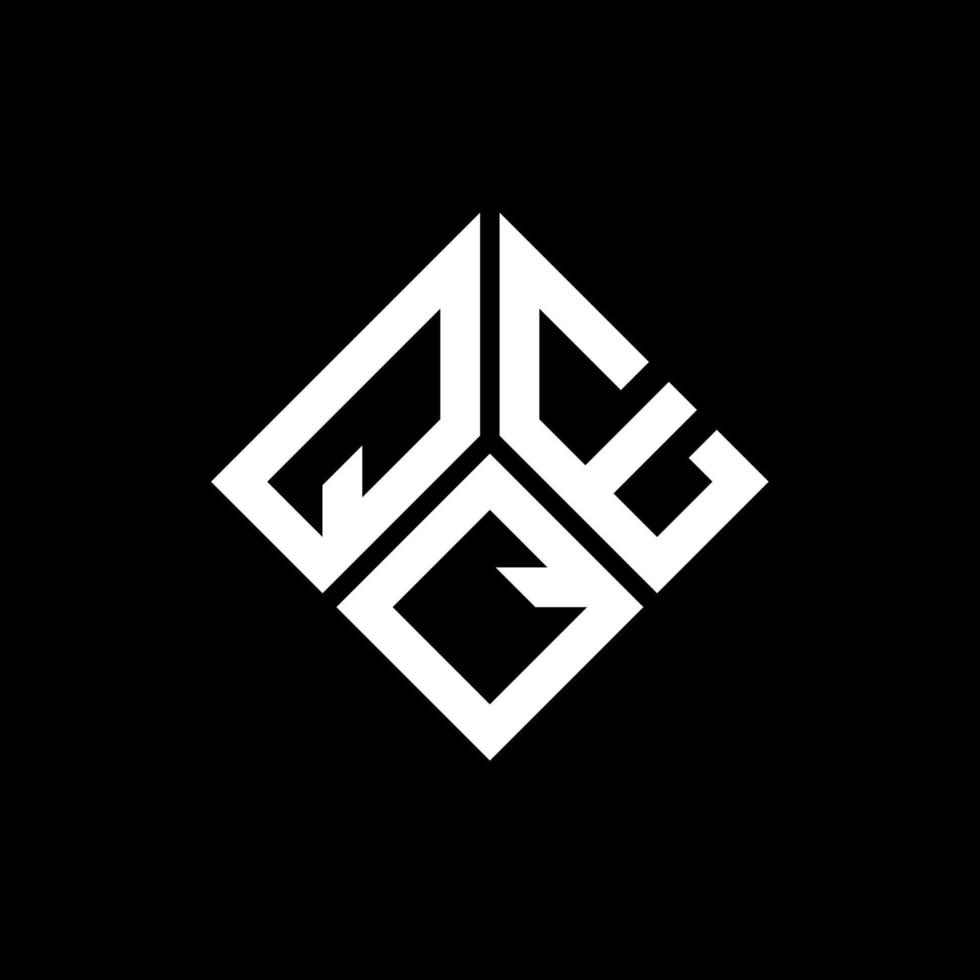 création de logo de lettre qeq sur fond noir. concept de logo de lettre initiales créatives qeq. conception de lettre qeq. vecteur