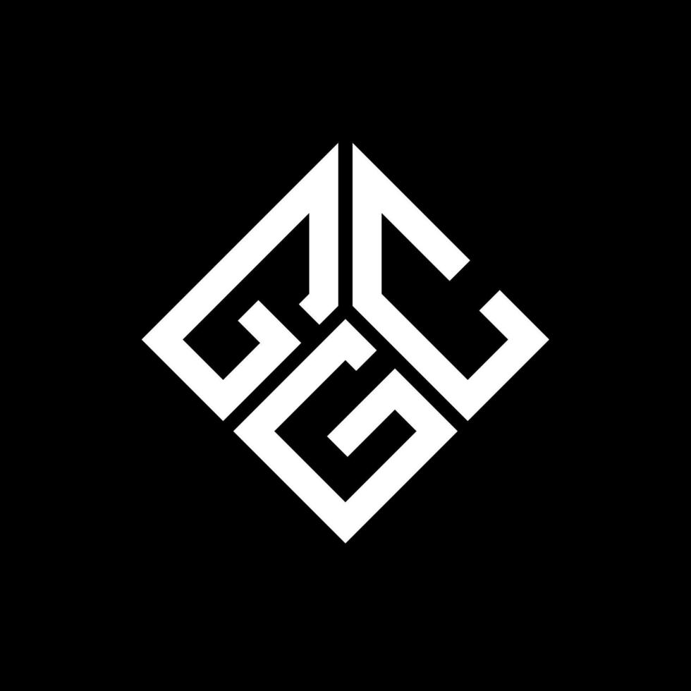 création de logo de lettre gcg sur fond noir. concept de logo de lettre initiales créatives gcg. conception de lettre gcg. vecteur
