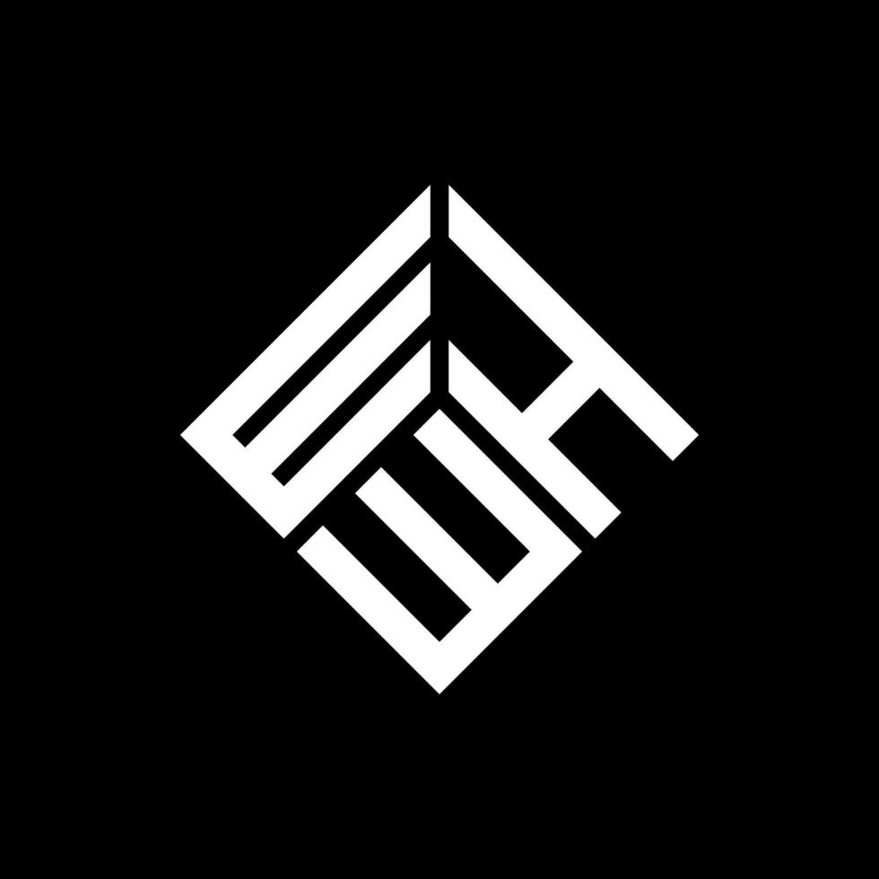 création de logo de lettre whw sur fond noir. ww concept de logo de lettre initiales créatives. ww conception de lettre. vecteur