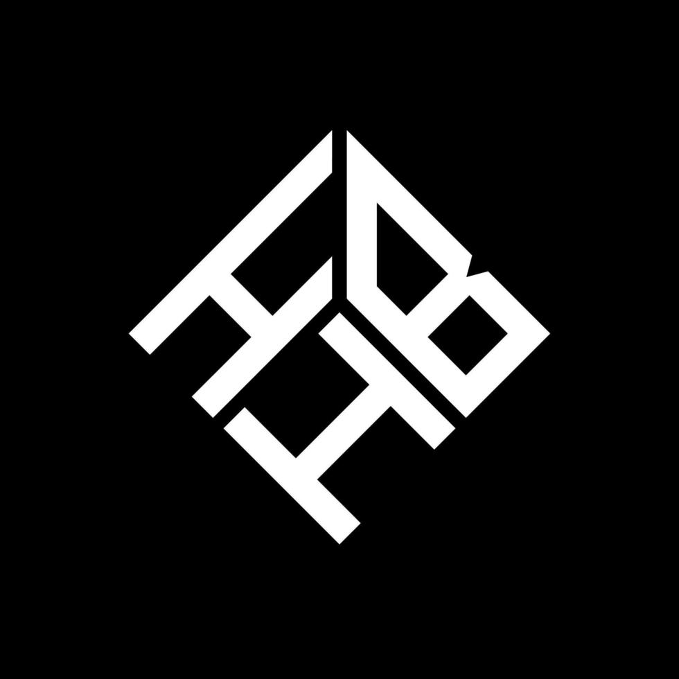 création de logo de lettre hbh sur fond noir. concept de logo de lettre initiales créatives hbh. conception de lettre hbh. vecteur
