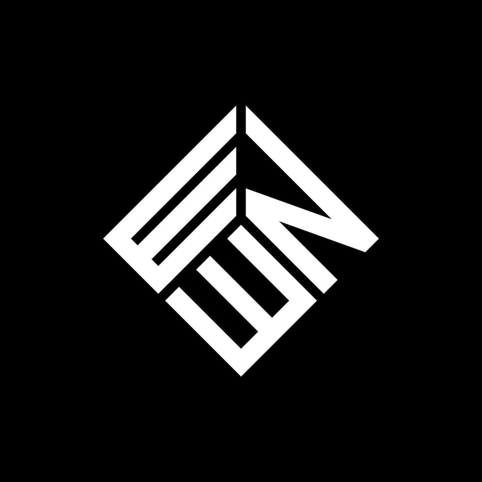 création de logo de lettre wnw sur fond noir. concept de logo de lettre initiales créatives wnw. conception de lettre wnw. vecteur