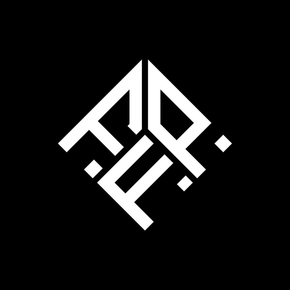 création de logo de lettre fpf sur fond noir. concept de logo de lettre initiales créatives fpf. conception de lettre fpf. vecteur