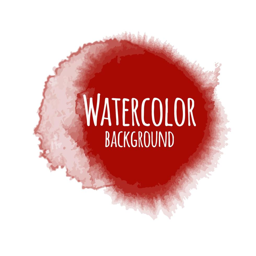 fond aquarelle abstrait couleur rouge isolé sur vecteur de couleur blanche