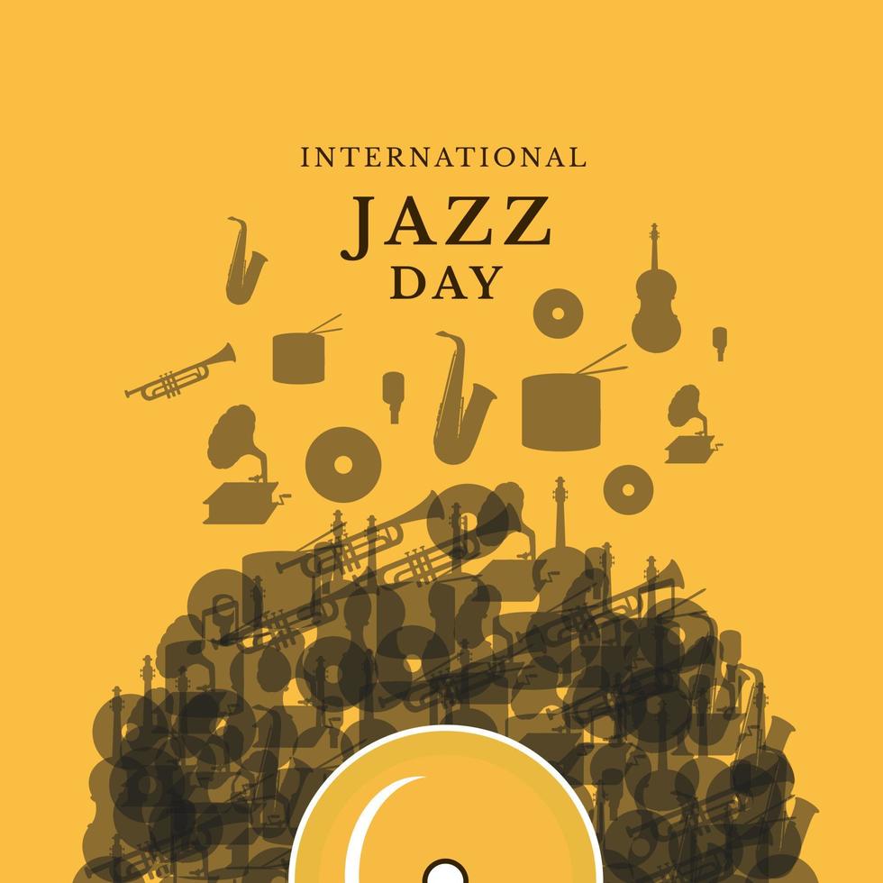 journée internationale du jazz vecteur