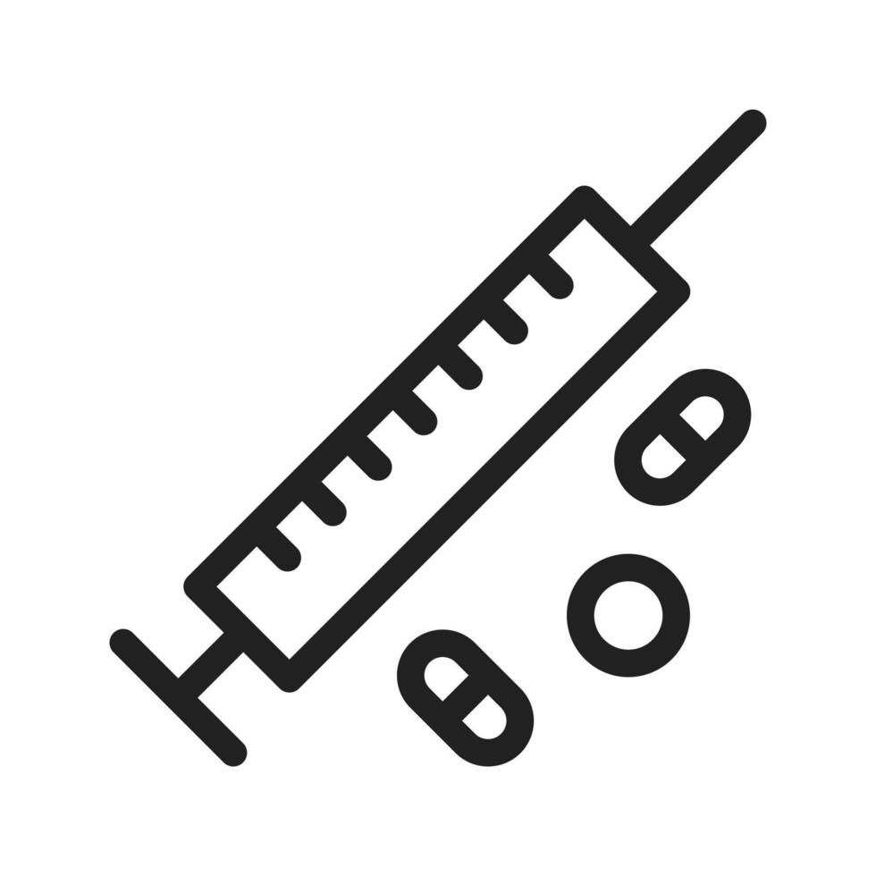 icône de ligne de stéroïdes vecteur