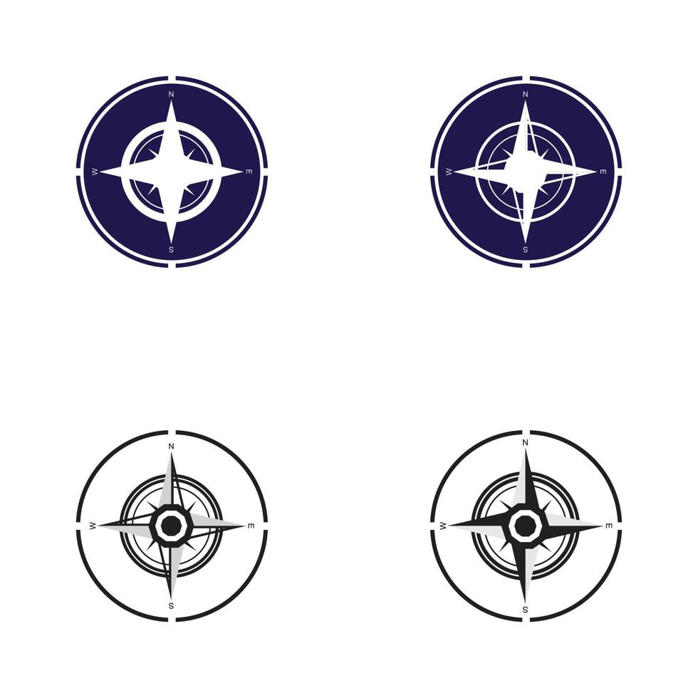 boussole logo modèle vecteur icône illustration design