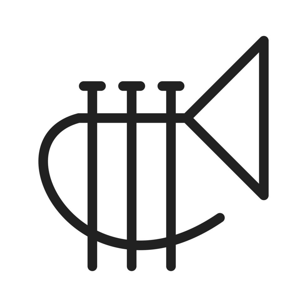 icône de ligne de tuba vecteur