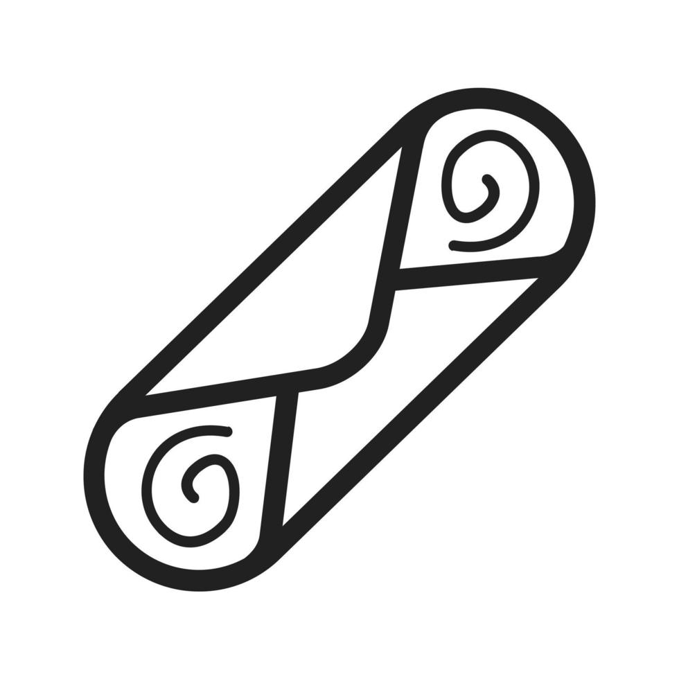 icône de ligne de cannoli vecteur