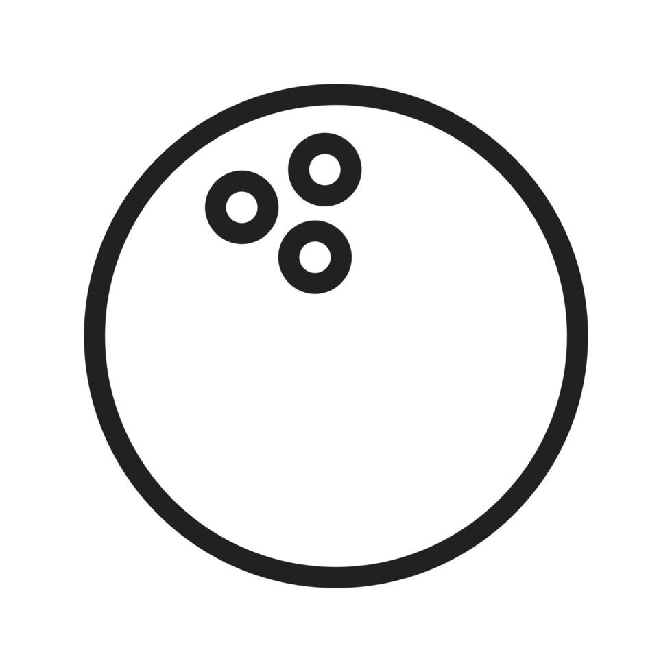 icône de ligne de boule de bowling vecteur