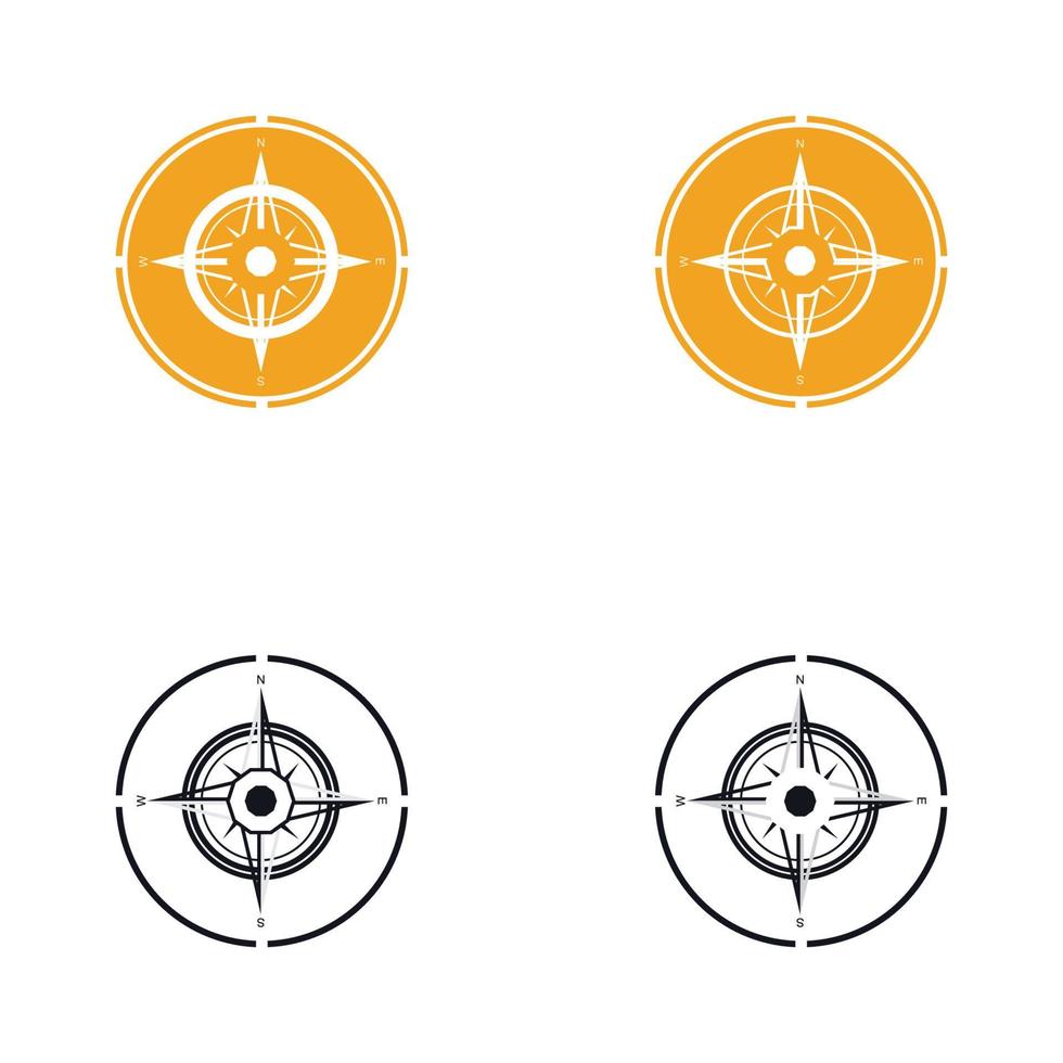boussole logo modèle vecteur icône illustration design