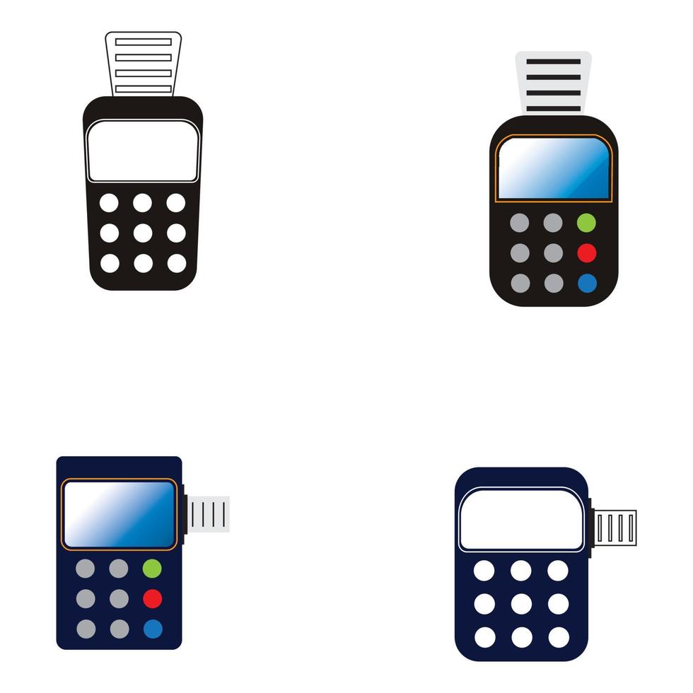 machine à carte de crédit. guichet automatique pour de l'argent. illustration du terminal de paiement vecteur