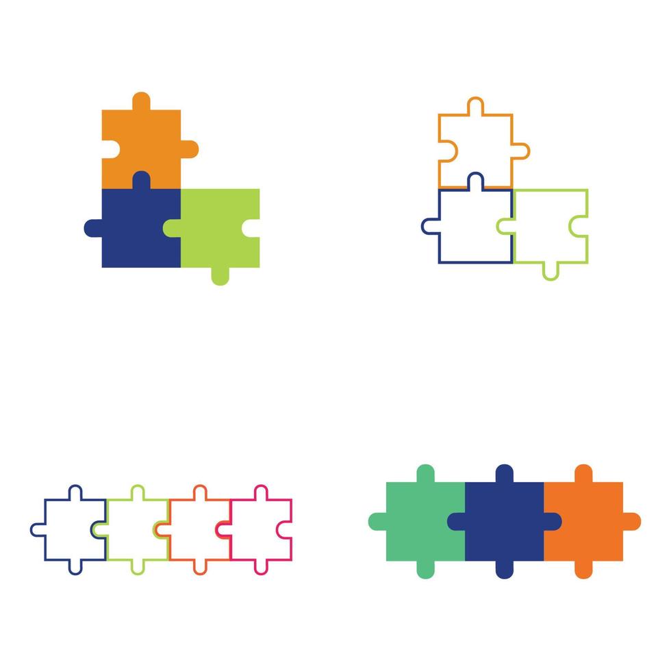 fond d'illustration d'icône de vecteur de puzzle