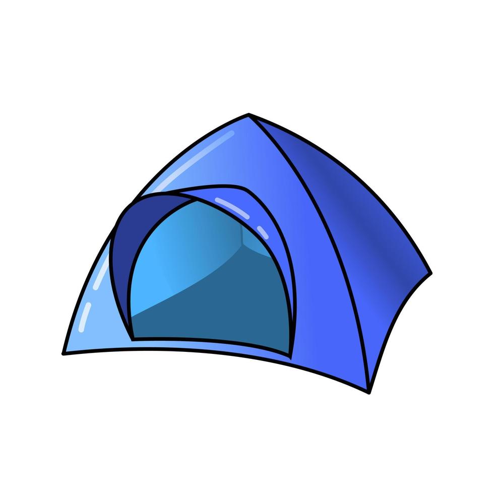 illustration simple d'une tente sur un fond isolé vecteur