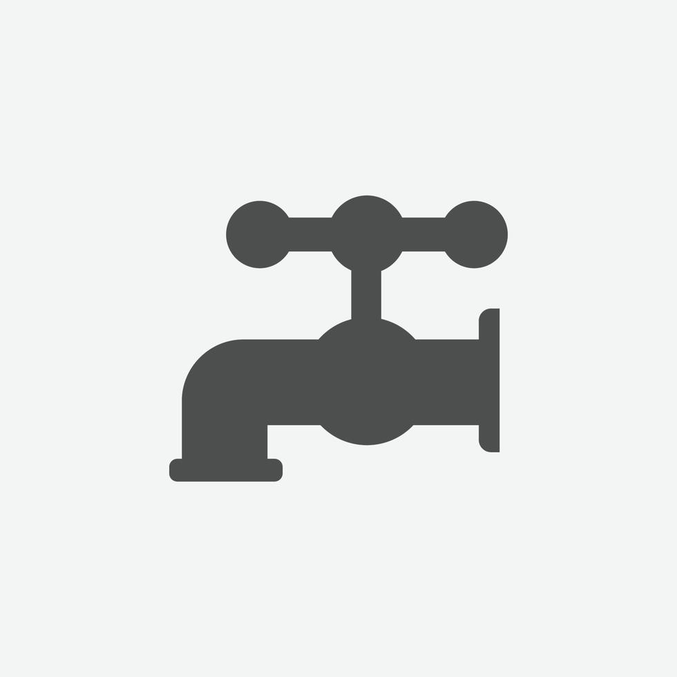 icône de vecteur de robinet d'eau. conception de vecteur d'icône de construction isolée.