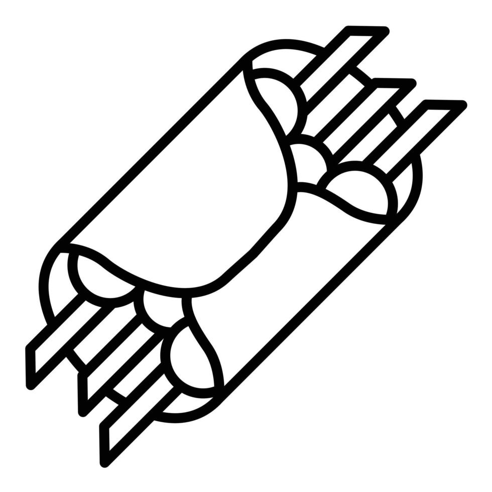 icône de ligne enchilada vecteur