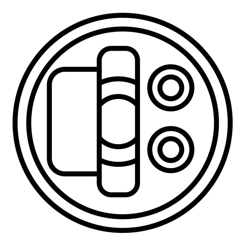 icône de ligne masala dosa vecteur