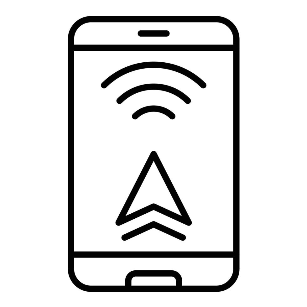 icône de ligne d'application de navigation vecteur