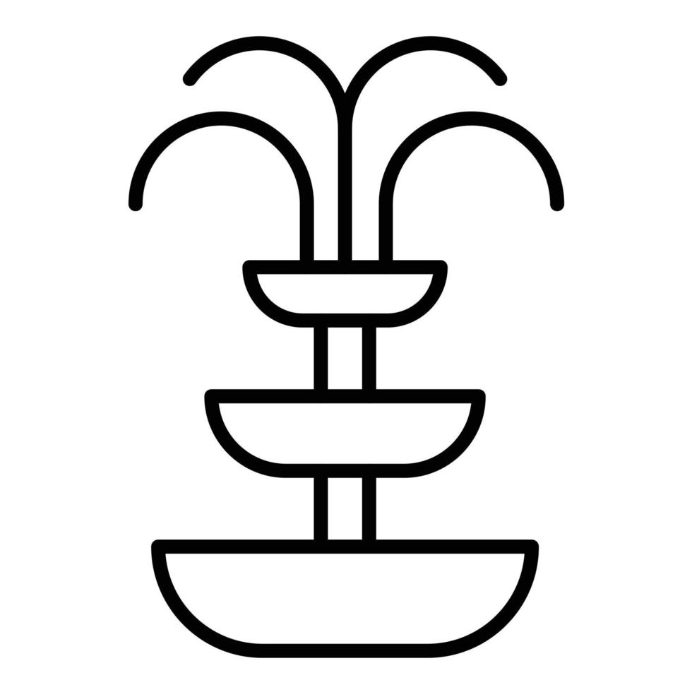 icône de ligne de fontaine vecteur