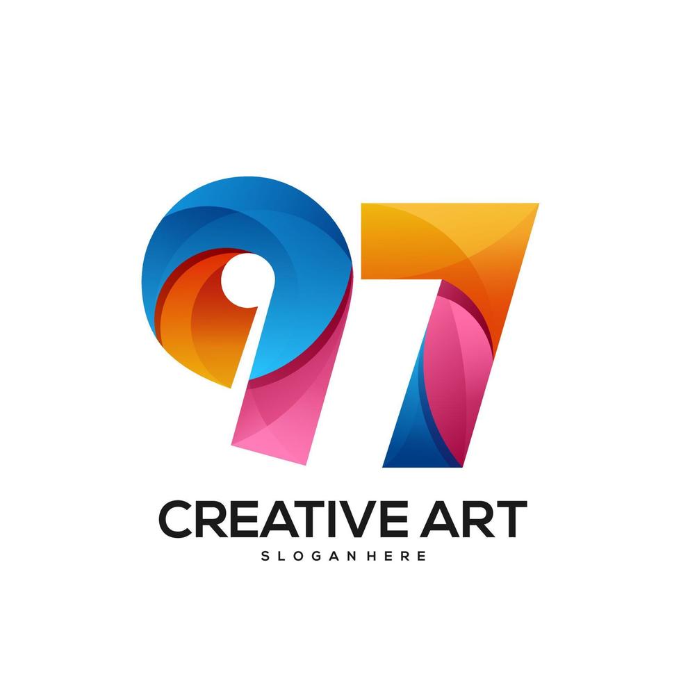 97 logo design coloré dégradé vecteur