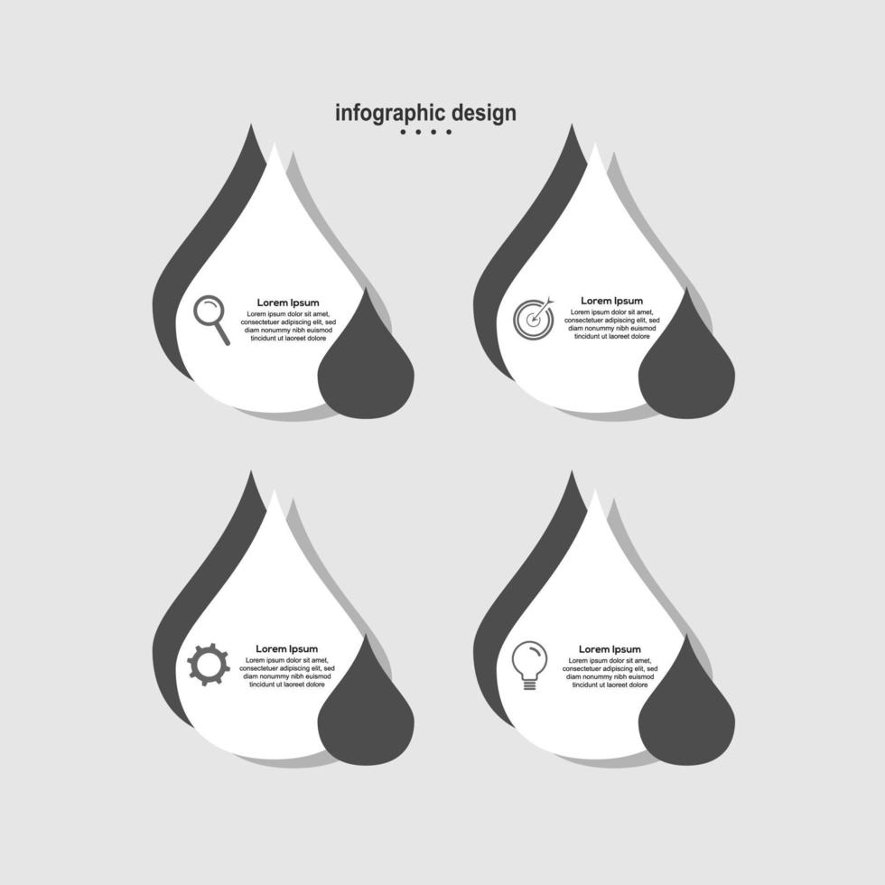 conception infographique l'eau design moderne entreprise vecteur