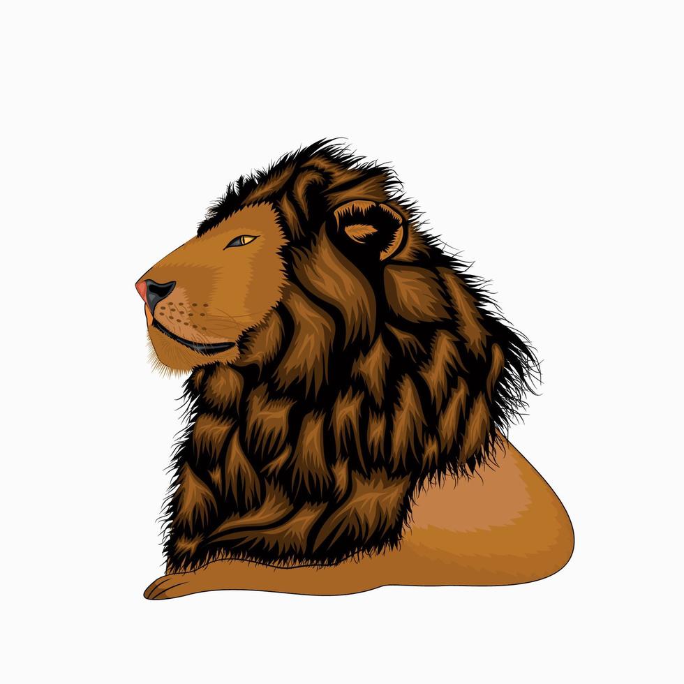 illustration vectorielle de lion animal sauvage vecteur