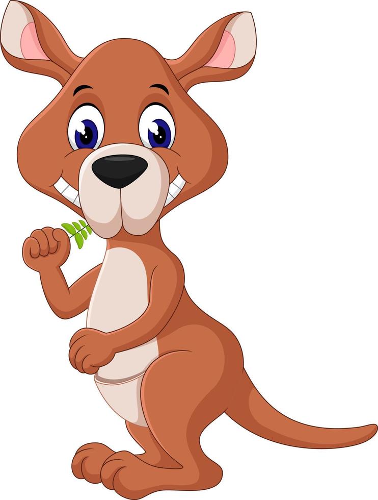 dessin animé mignon de kangourou vecteur