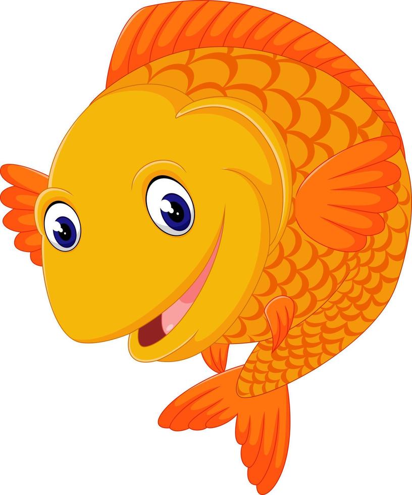 poisson de dessin animé mignon vecteur