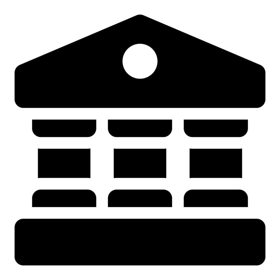 interface utilisateur de l'icône du palais de justice vecteur