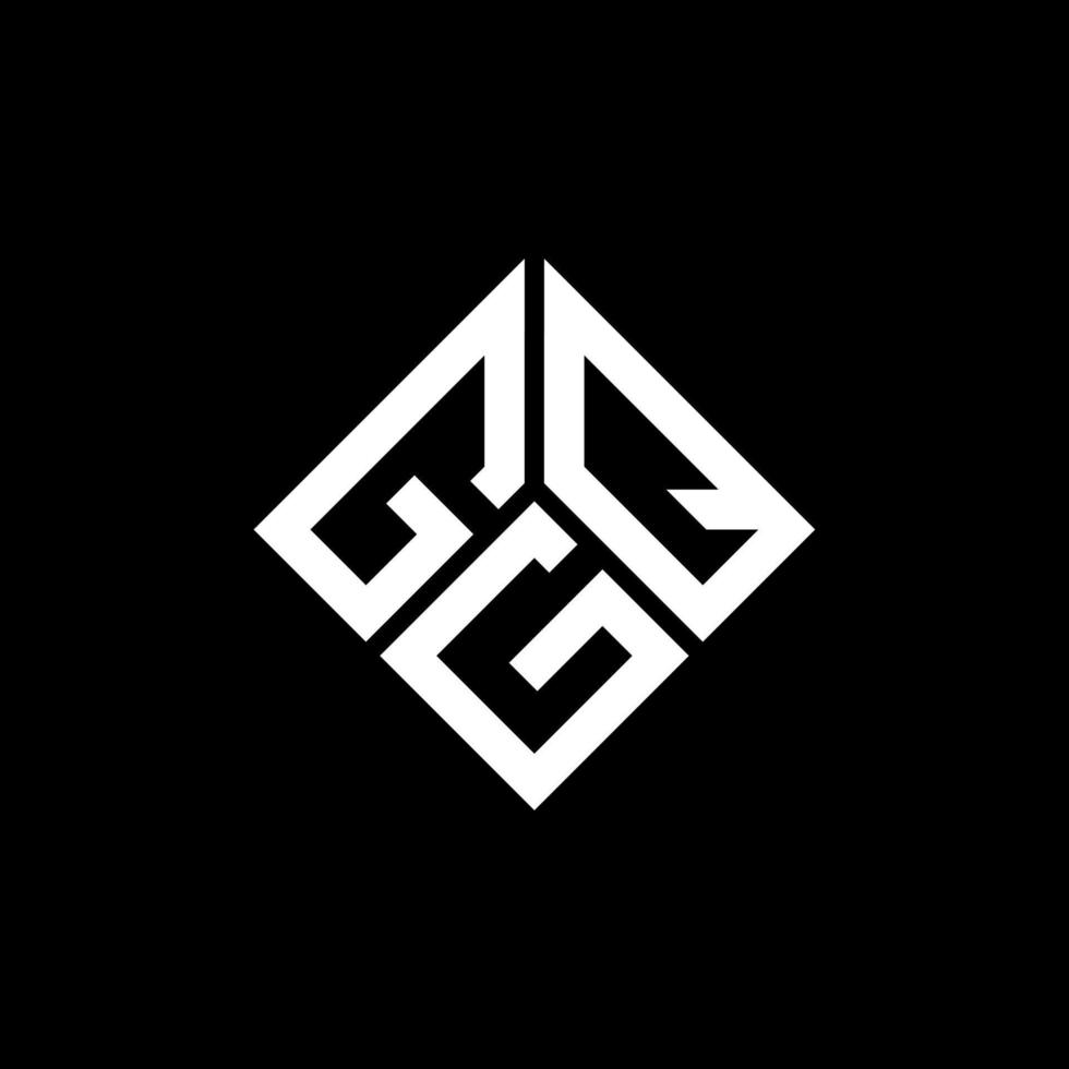 création de logo de lettre gqg sur fond noir. concept de logo de lettre initiales créatives gqg. conception de lettre gqg. vecteur