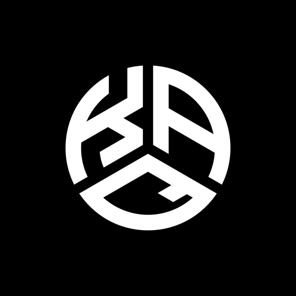 création de logo de lettre kaq sur fond noir. concept de logo de lettre initiales créatives kaq. conception de lettre kaq. vecteur