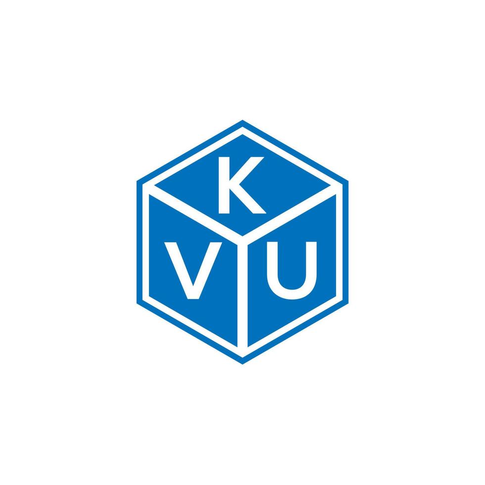 création de logo de lettre kvu sur fond noir. kvu concept de logo de lettre initiales créatives. conception de lettre kvu. vecteur