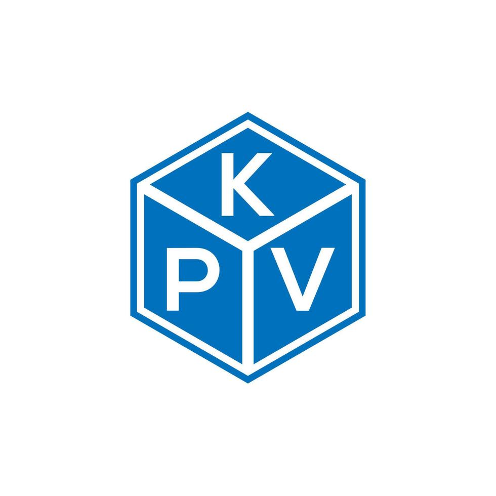 création de logo de lettre kpv sur fond noir. concept de logo de lettre initiales créatives kpv. conception de lettre kpv. vecteur