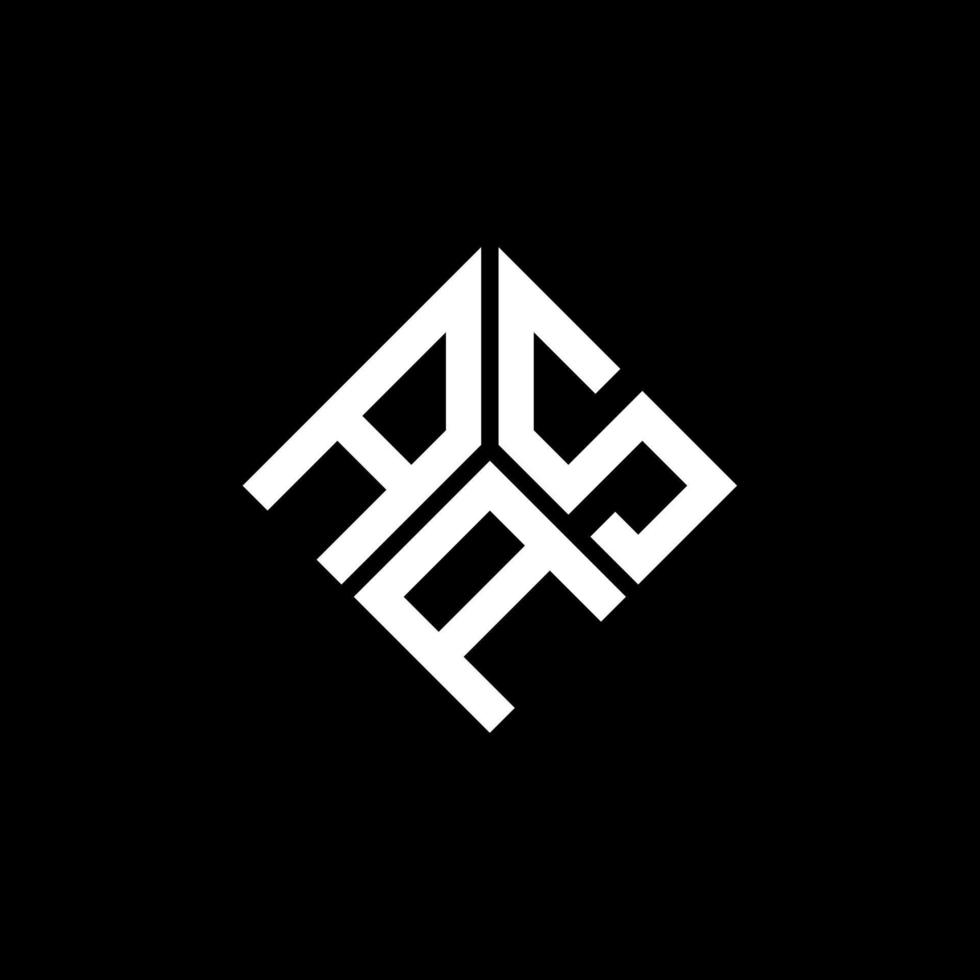 création de logo de lettre asa sur fond noir. concept de logo de lettre initiales créatives asa. conception de lettre asa. vecteur