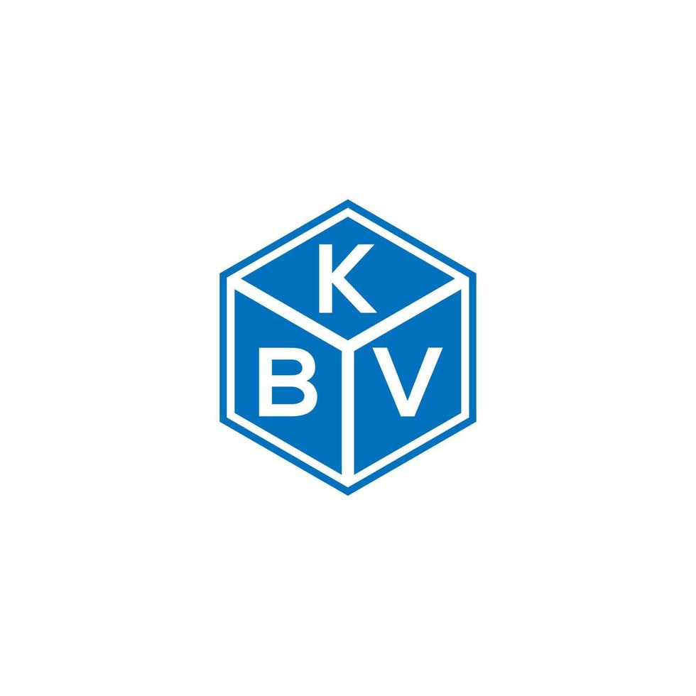 création de logo de lettre kbv sur fond noir. concept de logo de lettre initiales créatives kbv. conception de lettre kbv. vecteur
