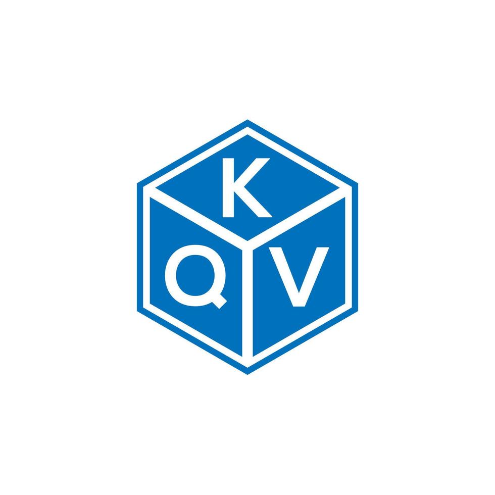 création de logo de lettre kqv sur fond noir. kqv concept de logo de lettre initiales créatives. conception de lettre kqv. vecteur