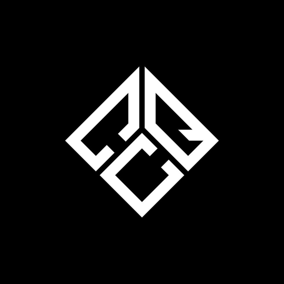 création de logo de lettre cqc sur fond noir. concept de logo de lettre initiales créatives cqc. conception de lettre cqc. vecteur