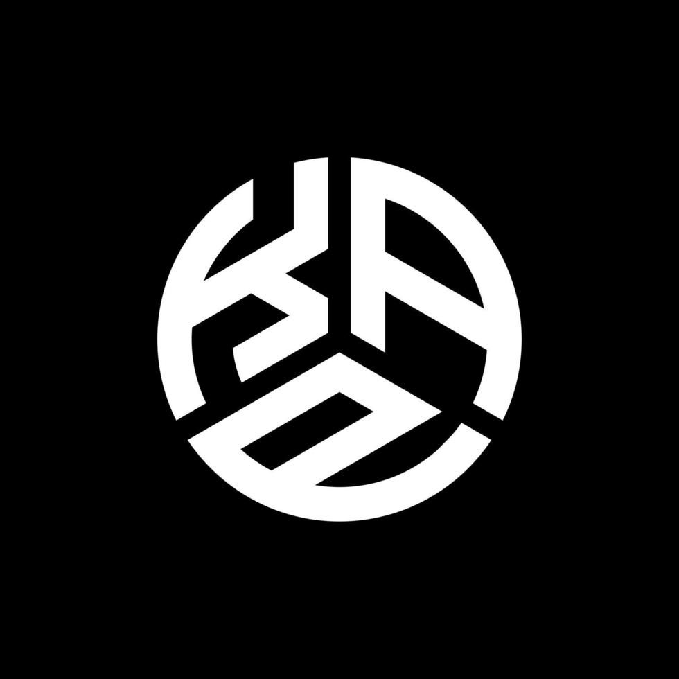 création de logo de lettre kap sur fond noir. concept de logo de lettre initiales créatives kap. conception de lettre kap. vecteur