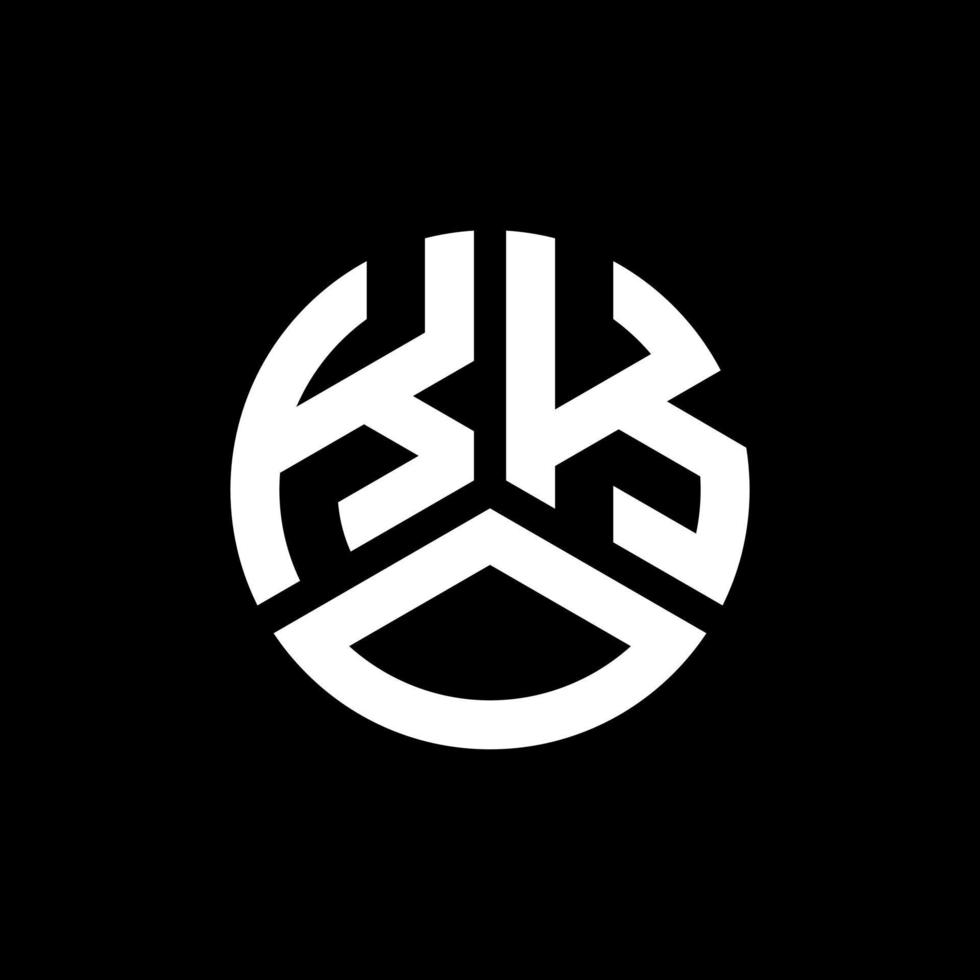 création de logo de lettre kko sur fond noir. kko concept de logo de lettre initiales créatives. conception de lettre kko. vecteur