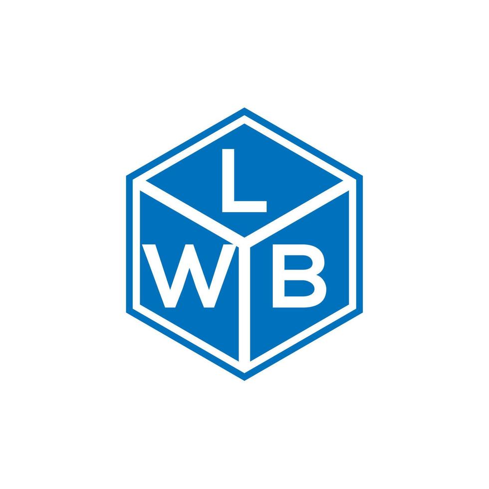 création de logo de lettre lwb sur fond noir. concept de logo de lettre initiales créatives lwb. conception de lettre lwb. vecteur