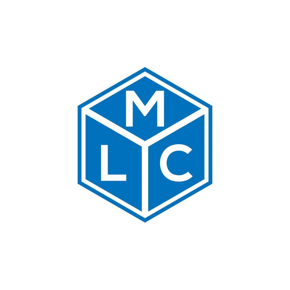création de logo de lettre mlc sur fond noir. concept de logo de lettre initiales créatives mlc. conception de lettre mlc. vecteur