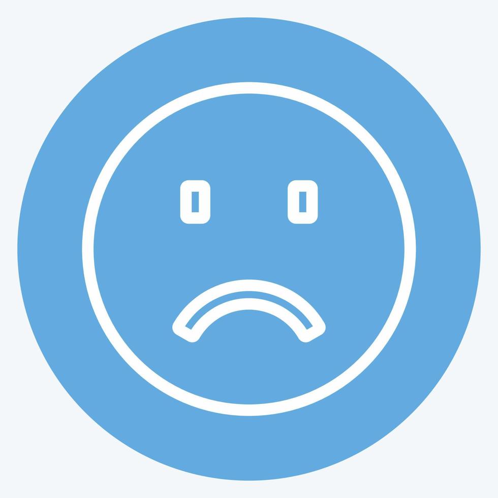 icône émoticône tristesse adaptée au symbole émoticône. vecteur