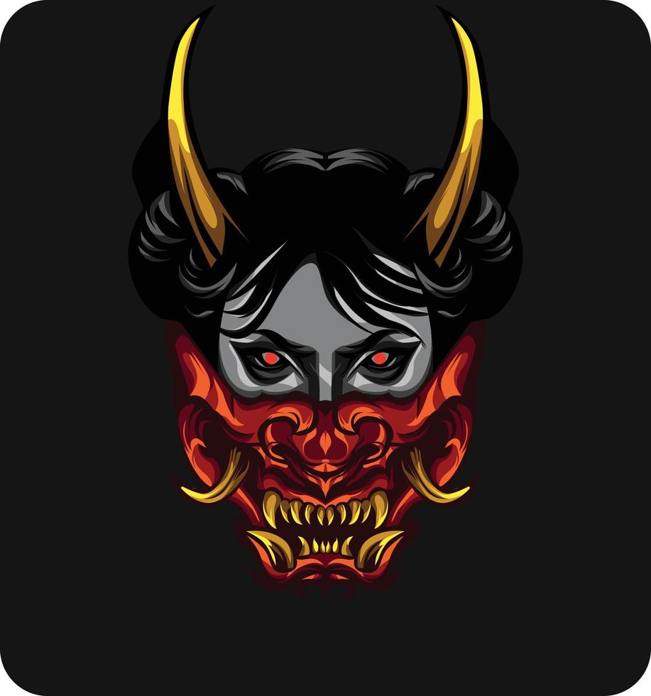 illustration de masque de diable vecteur