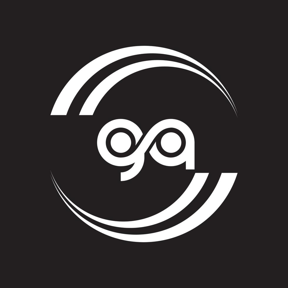 icône du logo vectoriel lettre initiale ga