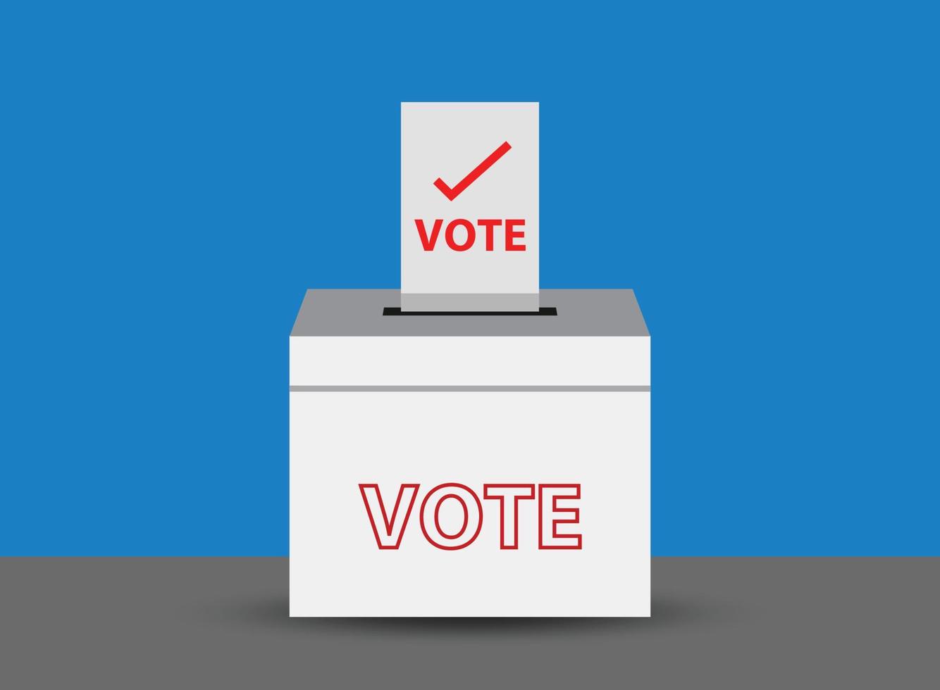 bulletin de vote dans l'urne, bulletin de vote dans une fente de boîte, illustration vectorielle. vecteur