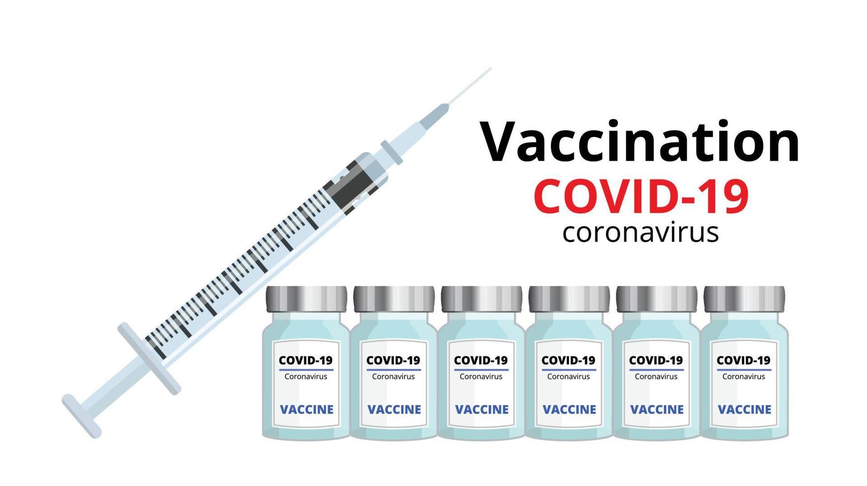 concept de vaccination, coronavirus covid-19, illustration vectorielle. vecteur